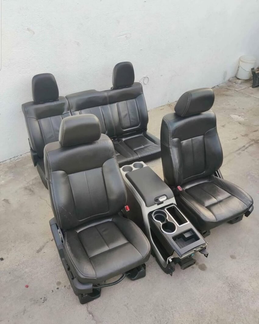 2009-2014 Ford F-150 FX4 Lariat Crew Cab Black Leather Seats for Sale - Image 2