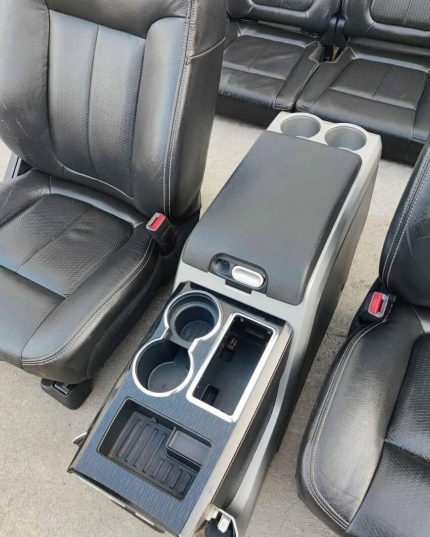 2009-2014 Ford F-150 FX4 Lariat Crew Cab Black Leather Seats for Sale - Image 3