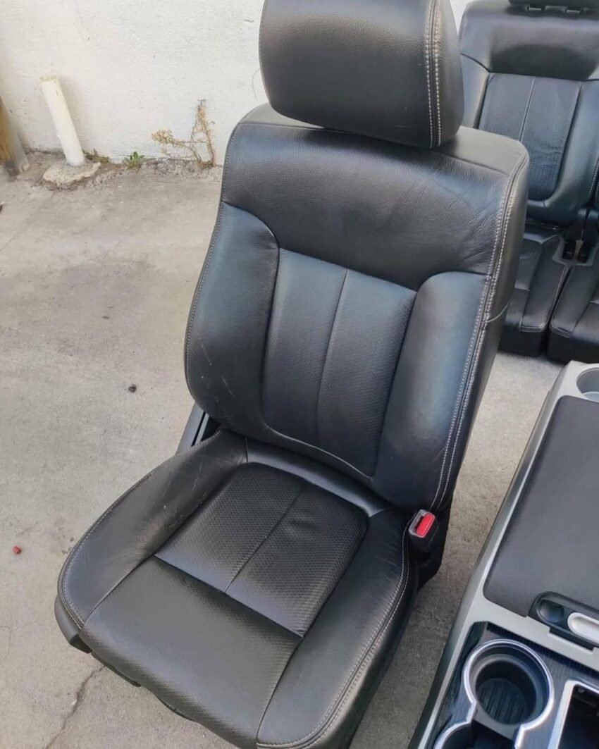 2009-2014 Ford F-150 FX4 Lariat Crew Cab Black Leather Seats for Sale - Image 4