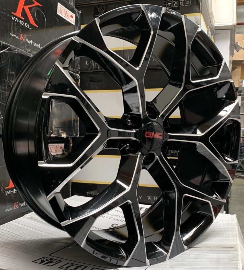 28” SNOWFLAKE BLACK MILLED CHEVY SILVERADO TAHOE WHEELS SIERRA YUKON RIMS TIRES - Image 3