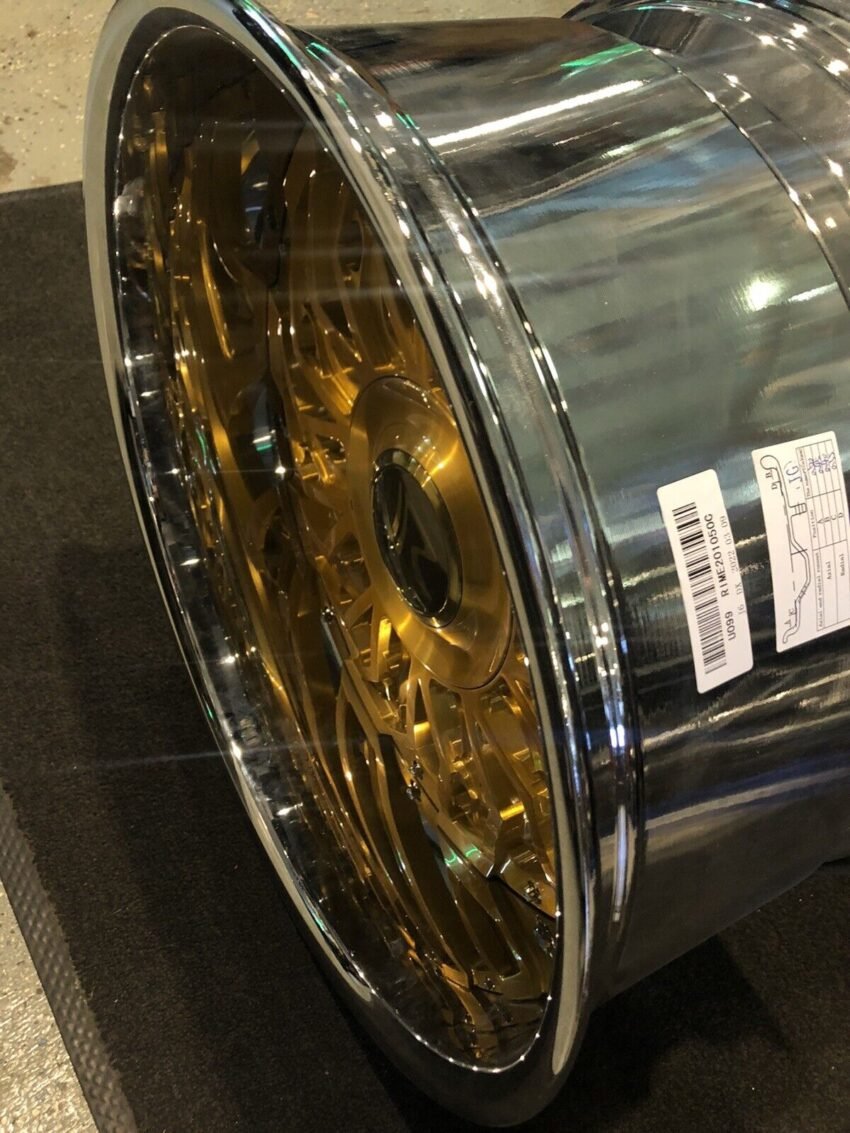 RUCCI Forged 20” Staggered RATCHET Gold/chrome 5x120.65 2pc Wheels In Stock - Image 3