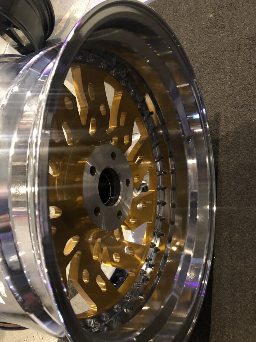 RUCCI Forged 20” Staggered RATCHET Gold/chrome 5x120.65 2pc Wheels In Stock - Image 4