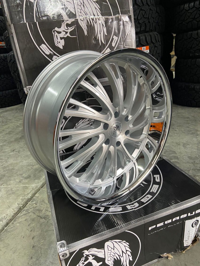24" Pegasus Wheels - Staggered 24x9 24x10 - 6x139.7 - Floating Cap - Image 3