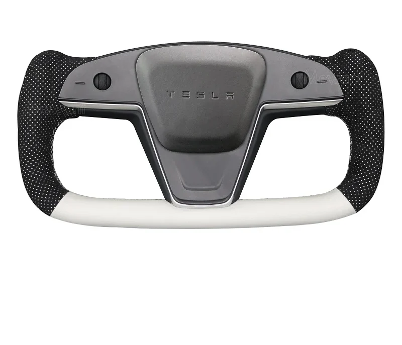 Hand Stitch Car Steering Wheel Cover for Tesla Yoke Model S 2021-2023 / Model X 2021-2023 - Image 10