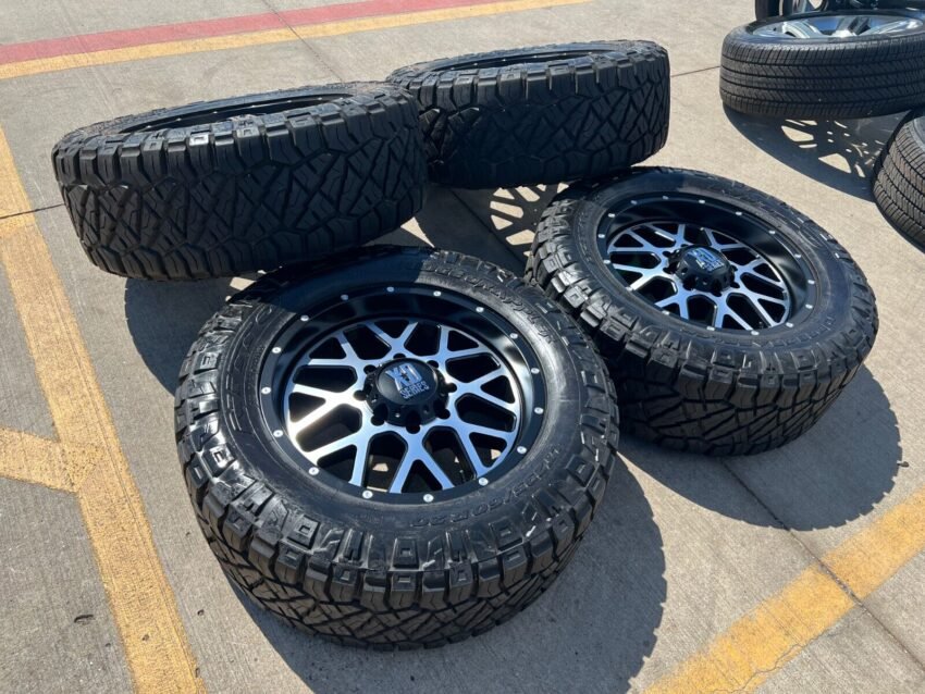20x9 XD Series XD820 Chevy Silverado 2500 3500 wheels rims 8x180 NITTO 34" tires