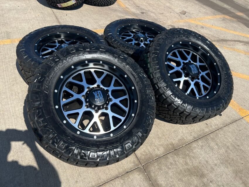20x9 XD Series XD820 Chevy Silverado 2500 3500 wheels rims 8x180 NITTO 34" tires - Image 2