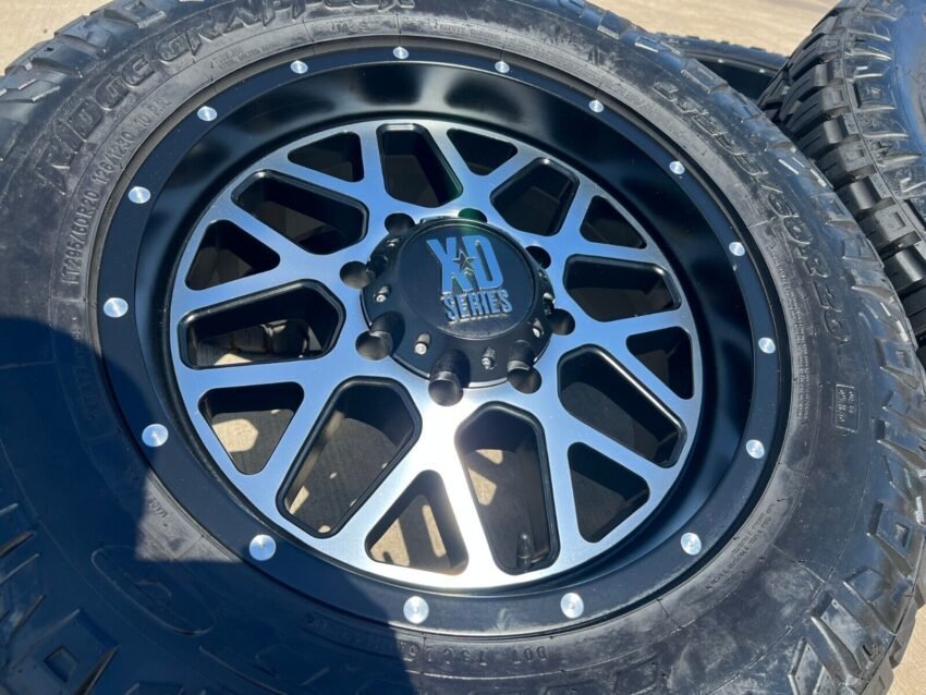 20x9 XD Series XD820 Chevy Silverado 2500 3500 wheels rims 8x180 NITTO 34" tires - Image 3