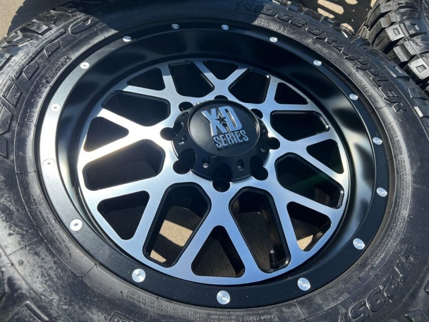 20x9 XD Series XD820 Chevy Silverado 2500 3500 wheels rims 8x180 NITTO 34" tires - Image 4