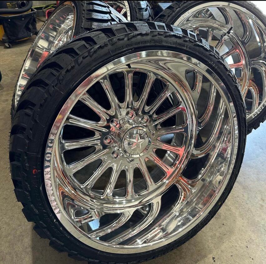 4-Set 24x14 American Force Lexar Wheels with 33x13.50R24 AMP MT Tires - Image 2