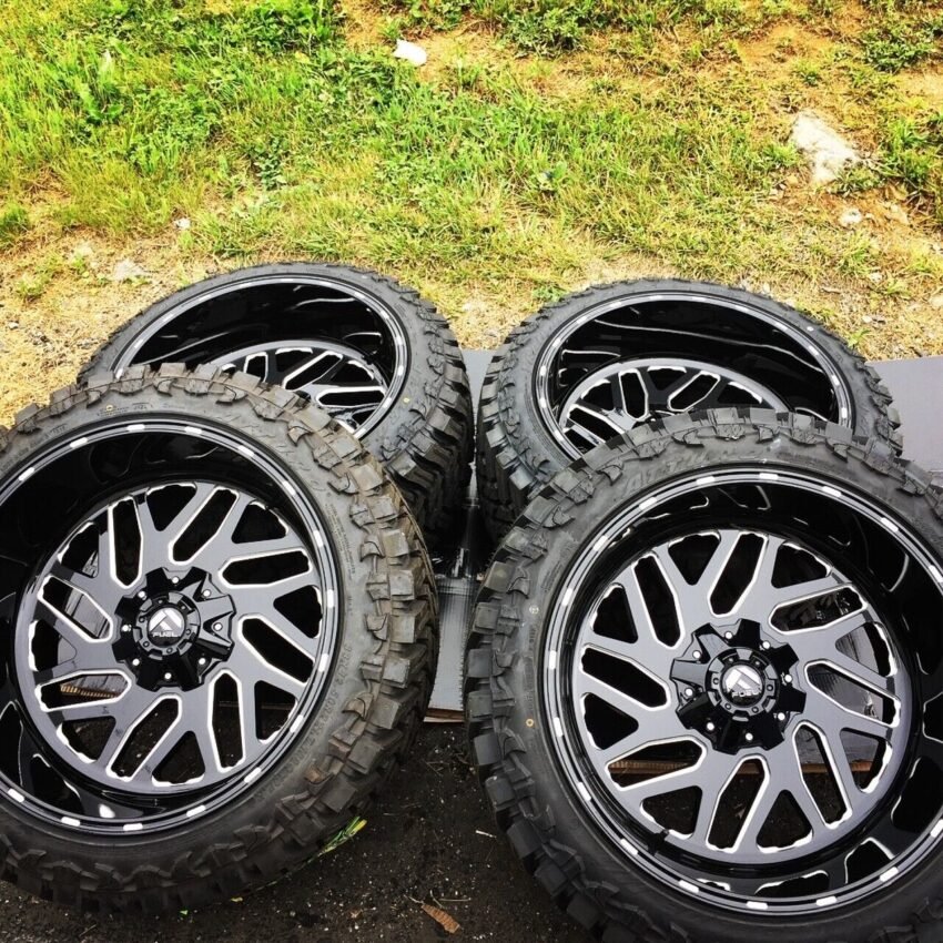 22x12 Fuel D581 Triton Black Wheels Rims 33 MT Tires 6x5.5 GMC Sierra 1500 Yukon - Image 3