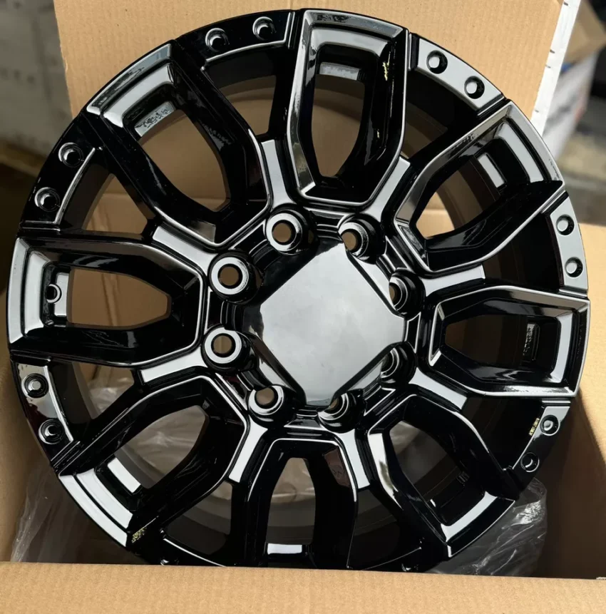 2011-2025 GMC Sierra 2500 Black SLT 20" 8-180 Wheels 265/60R20 A/T Tires - Image 2
