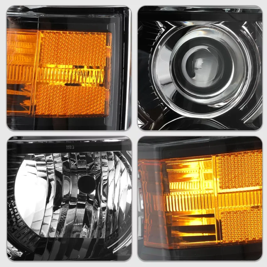2014-2015 CHEVROLET SILVERADO 1500 PROJECTOR HEADLIGHTS WITH/ CHROME TRIM - Image 7