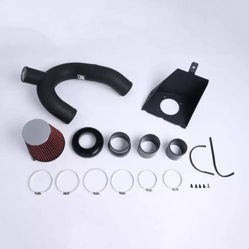 2012-2014 Ford F150 3.5L V6 Ecoboost Turbo RED Cold Heat Shield Air Intake Kit - Image 3