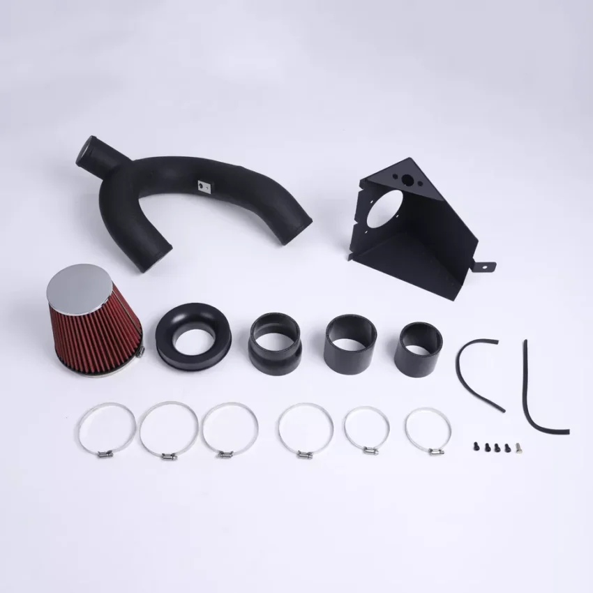 2012-2014 Ford F150 3.5L V6 Ecoboost Turbo RED Cold Heat Shield Air Intake Kit - Image 4