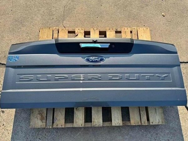 2020-2022 Ford Super Duty OEM Tailgate in Carbonized Grey with Camera and Step for Sale